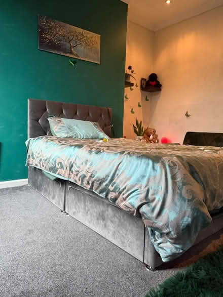 Photo of free Small Double Grey Divan Bed (Finsbury Park N4) #1
