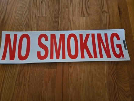 Photo of free NO SMOKING stickers (San Carlos -- White Oaks) #1