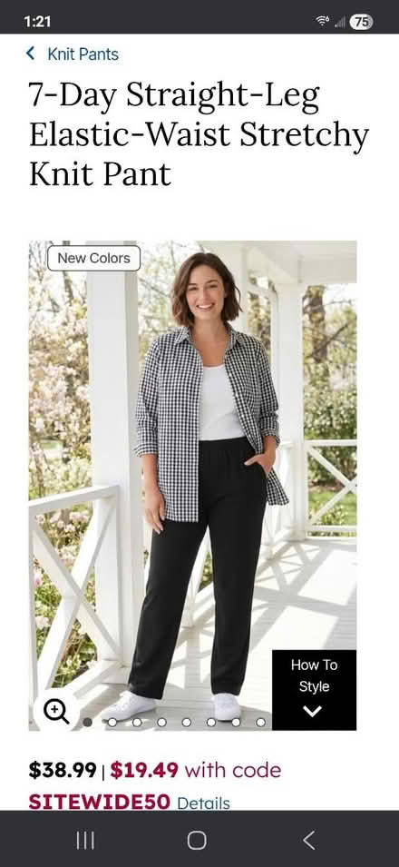 Photo of free Size 26/28 Black Knit Pants (Hollymead) #1