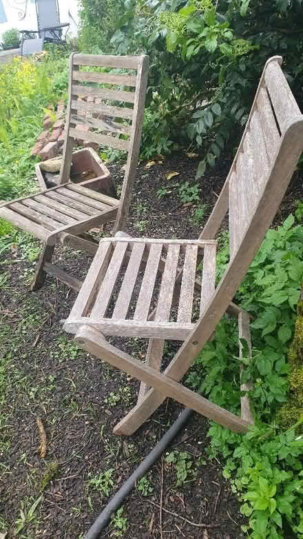 Photo of free 2 x folding garden chairs (Bolton CA16) #1
