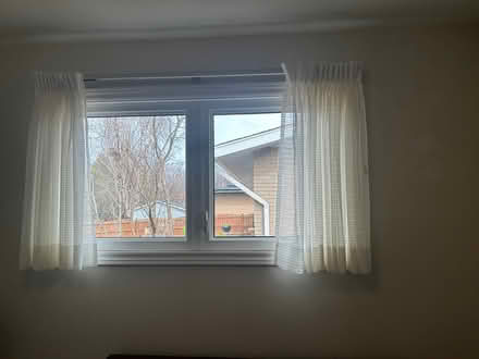 Photo of free White sheer curtains with rod (Riverside/Hunt Club) #2