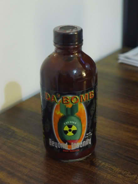 Photo of free "Da Bomb: Beyond Insanity" hot sauce (Oxford OX4) #1