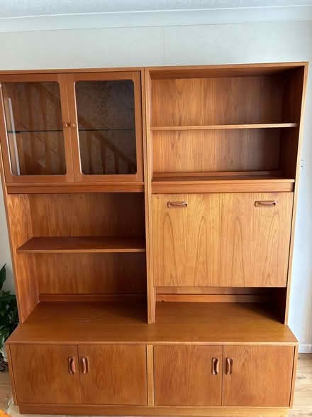 Photo of free A double, full height wall G-plan wall unit (Ulverley Green B92) #2