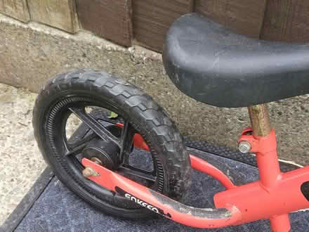 Photo of free Balance bike toddler Red (Neston near Station CH64) #3