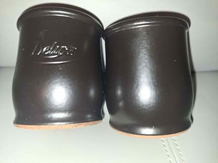 Photo of free 2 black glazed ceramic pots (Newport Pagnell MK16) #1
