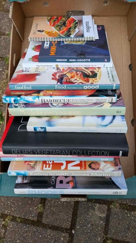 Photo of free Box of cookery books (Kempshott RG22) #2