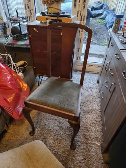 Photo of free 4x red/green dining chairs (Swindon Village GL51) #2