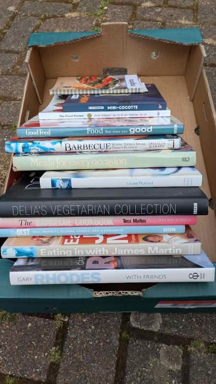 Photo of free Box of cookery books (Kempshott RG22) #1