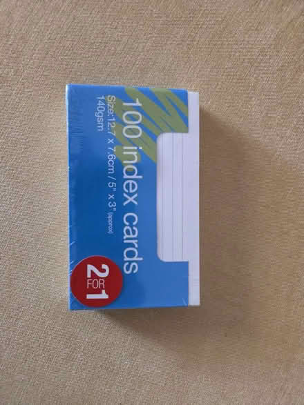 Photo of free Index cards (CT10) #1
