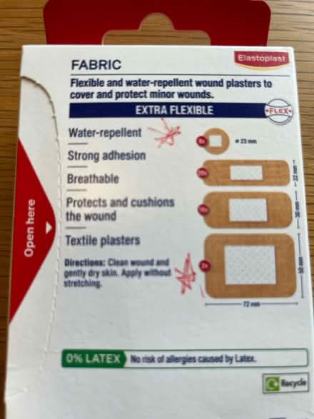 Photo of free 2 sizes Elastoplast plasters (Beckenham BR3) #2