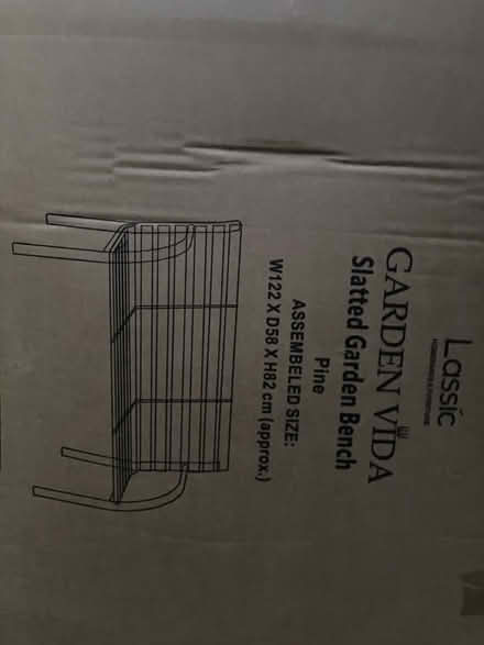 Photo of free NEW slatted garden bench (ME1) #1