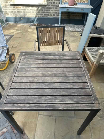 Photo of free Teak Table and two chairs (N4) #3