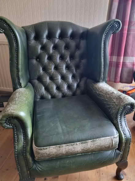 Photo of free Leather wing back chair (Abingdon OX14) #1
