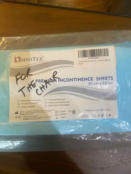 Photo of free Chair incontinence sheets (GU31 Chithurst) #1