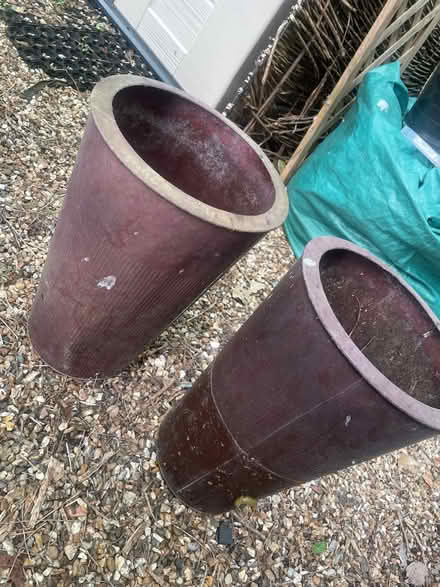 Photo of free Large metal planters (Garston WD25) #2