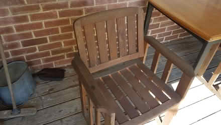 Photo of free 3 x wooden garden chairs (Polegate BN26) #1