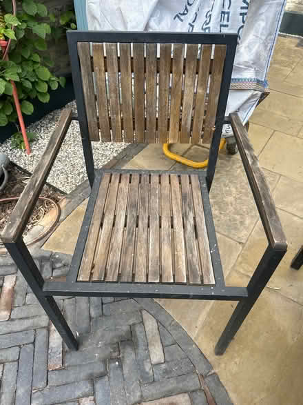 Photo of free Teak Table and two chairs (N4) #2