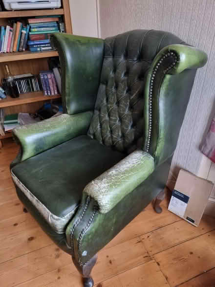 Photo of free Leather wing back chair (Abingdon OX14) #3