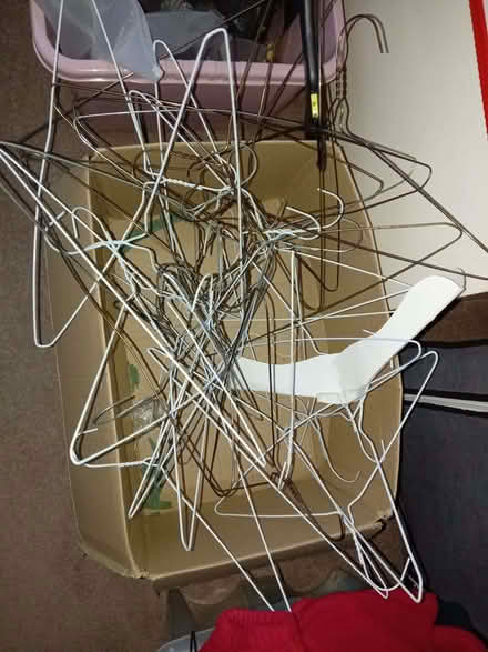Photo of free A variety of metal and plastic coat hangers. (Broadstairs CT10) #1