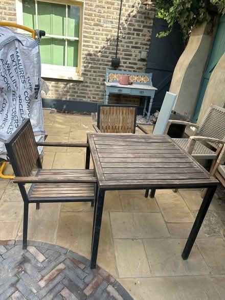 Photo of free Teak Table and two chairs (N4) #1