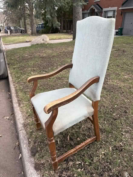 Photo of free Wood chair - fabric seat and back (Civic Hospital near Hintonburg) #1