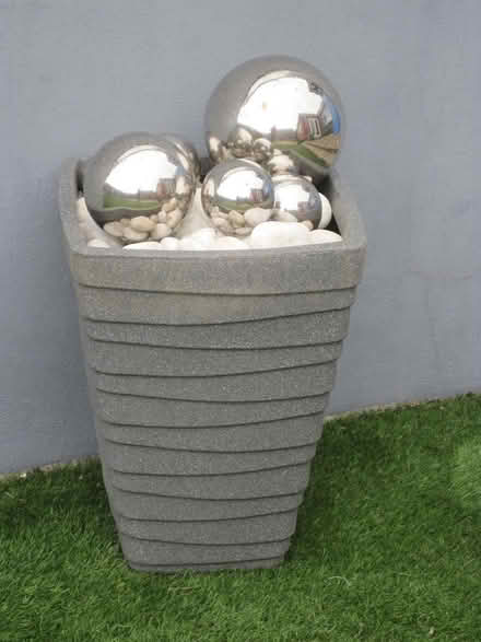 Photo of free Decorative pot with silver balls in (Plymouth Crownhill PL6) #1