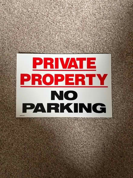 Photo of free Private parking sign (Penrith CA11) #1