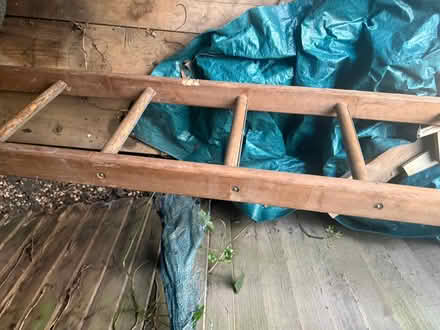 Photo of free vintage solid wood 8ft ladder (BN7) #3