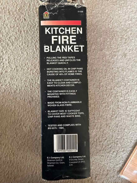 Photo of free Kitchen fire blanket (Crowborough Warren TN6) #2