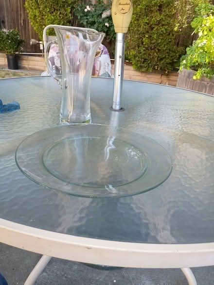 Photo of free Glass serving plate and pitcher (Birdland) #1