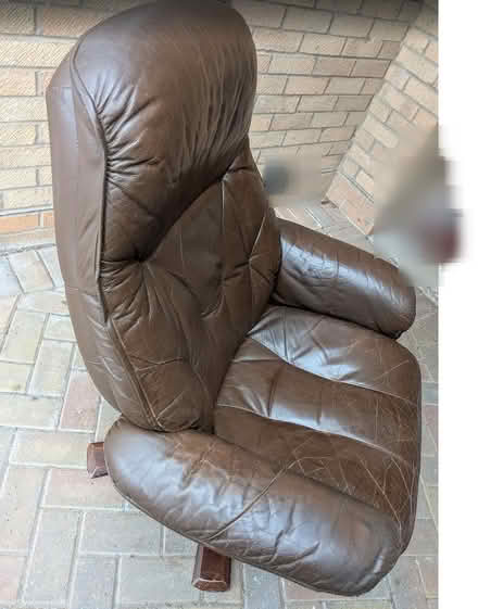Photo of free Leather swivel/recliner chair (Roffey RH12) #3
