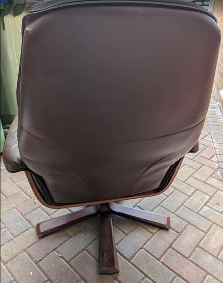 Photo of free Leather swivel/recliner chair (Roffey RH12) #2