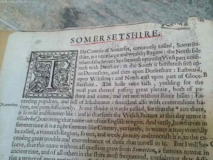 Photo of free Tudor Description of 'Somersetshire' (Woollard BS39) #3