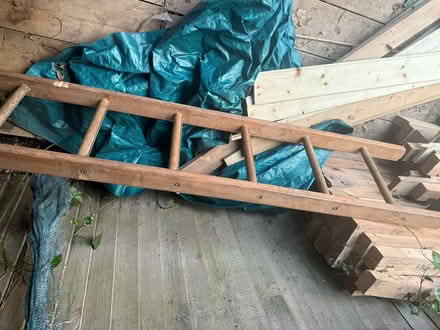 Photo of free vintage solid wood 8ft ladder (BN7) #2