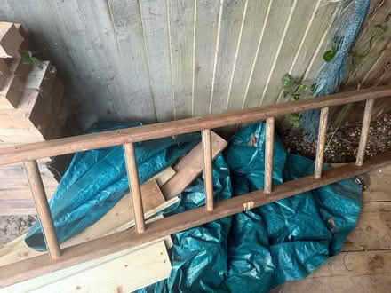 Photo of free vintage solid wood 8ft ladder (BN7) #1