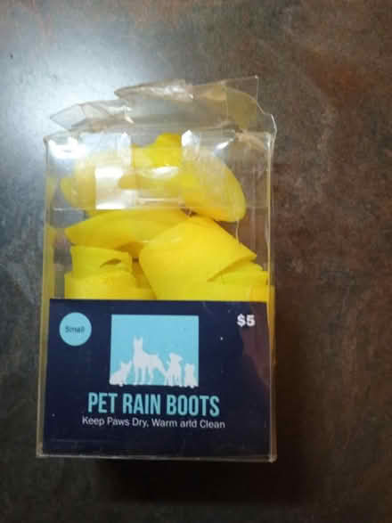 Photo of free Yellow and/or blue dog boots/shoes (Charlottesville, Near Pen Park) #1