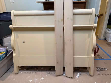 Photo of free Full sized sleigh bed (Allen) #1