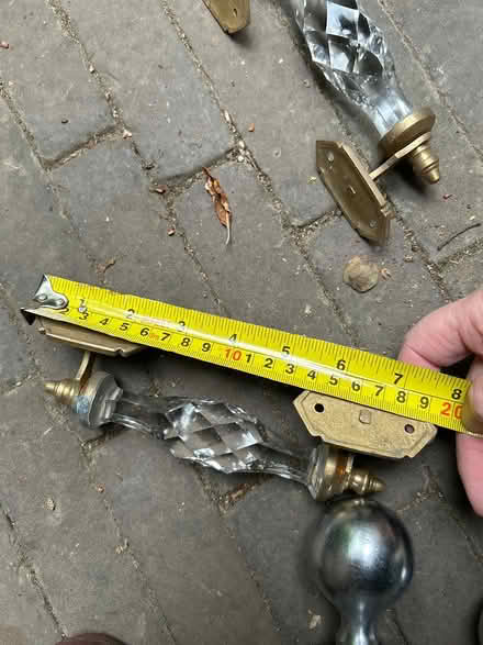 Photo of free Glass and brass handle pair (Tooting Bec/Balham SW17) #3