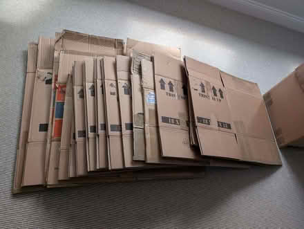 Photo of free 19 sturdy large and medium packing boxes & packing paper (Wokingham RG40) #2