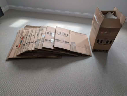 Photo of free 19 sturdy large and medium packing boxes & packing paper (Wokingham RG40) #4