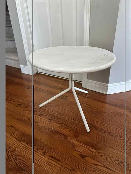 Photo of free Small metal outdoor table (Riverside/Hunt Club) #1