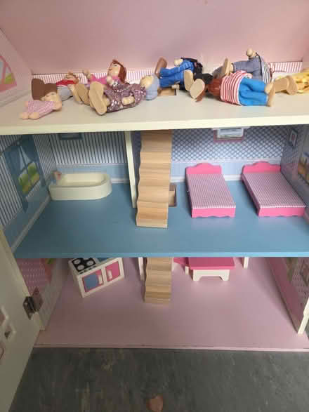 Photo of free Wooden dolls house and furniture (Welwyn Garden City AL8) #2