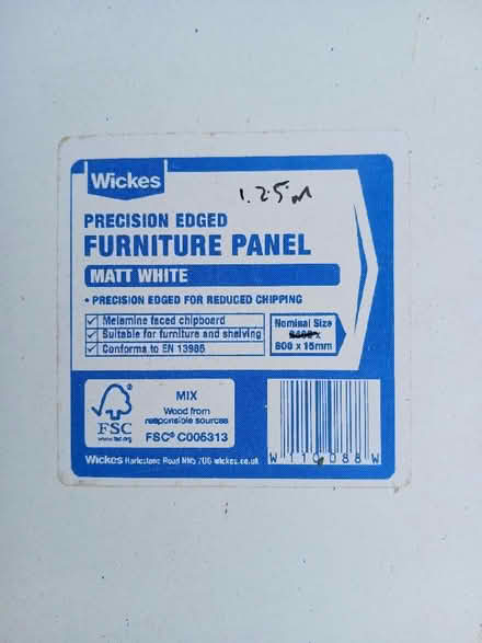 Photo of free Furniture board - chipboard coated in white melamine (West Bridgford NG2) #4