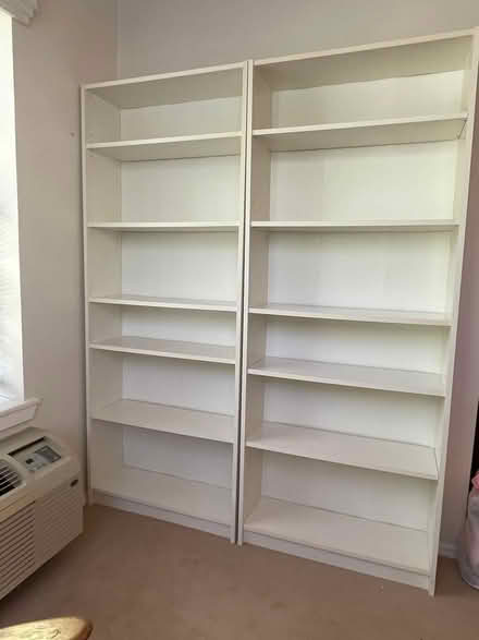 Photo of free Two white Ikea bookcases (Midland Park NJ) #1