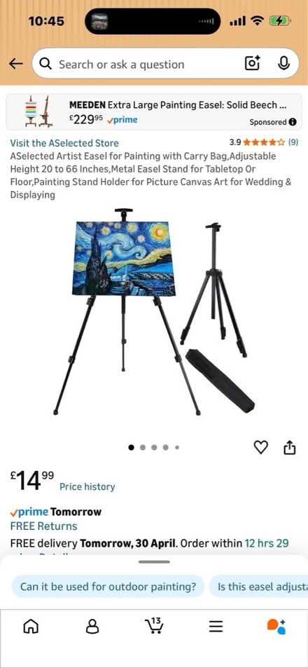 Photo of free Packable artist easel (W6) #1