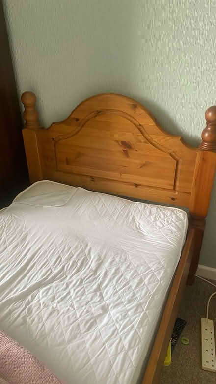Photo of free Single solid pine bed (Tr4 8eb) #3