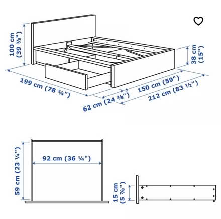 Photo of free IKEA Malm Double bed frame (Glastonbury, BA6) #2
