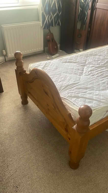Photo of free Single solid pine bed (Tr4 8eb) #2