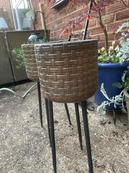 Photo of free Two metal plant stands (Garston WD25) #2