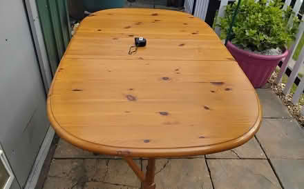 Photo of free drop leaf pine table (Deeping St Nicholas PE11) #4